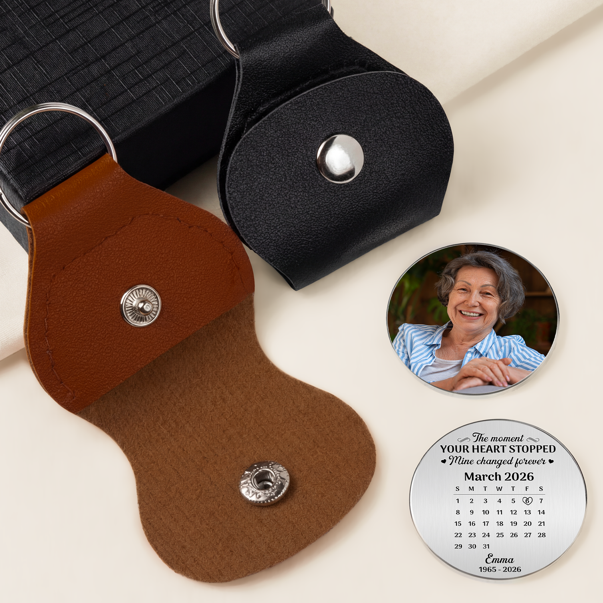 Hug Calendar Personalised Memorial Pocket Hug with Photo & Calendar for Loss of Mum ...