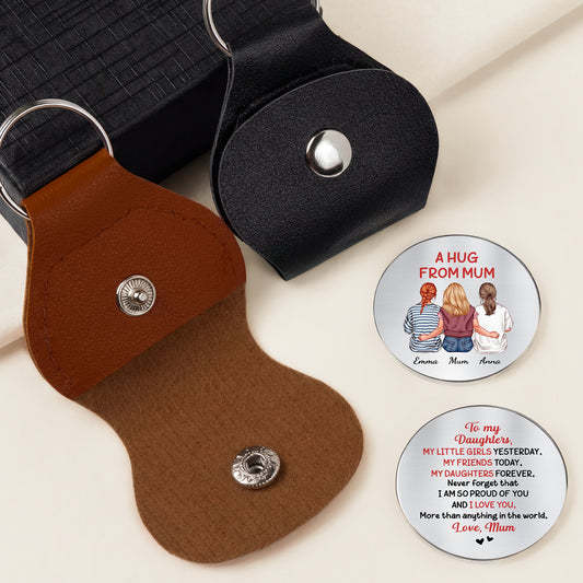 8264AUK3 personalised a hug from mom leather pocket hug for daughter 8264aj8vca