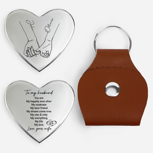 8265AUK1 personalised to my husband pocket hug heart token for couples 8265ajsfng