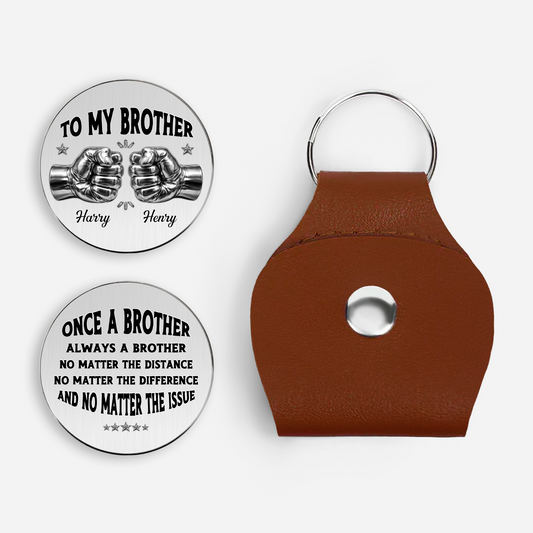 8268AUK1 3d printing effect personalised leather pocket hug for brothermale friends 8268aj6fhb