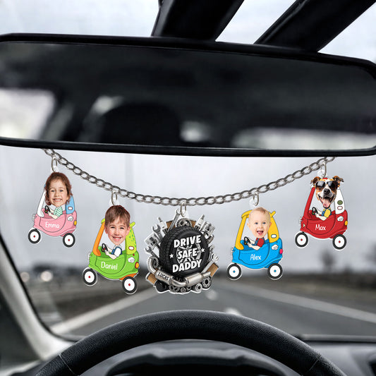 8277GUK1 personalised drive safe car charm with kid face for dadmum 8277gsyab