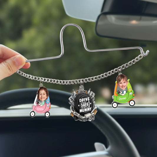 8277GUK2 personalised drive safe car charm with kid face for dadmum 8277gsyab