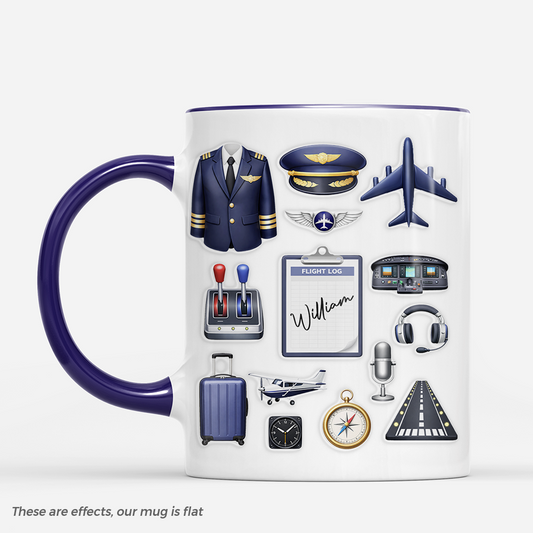 8285MUK1 3d printing effect personalised pilot coffee mug_ for him 8285mcfnb