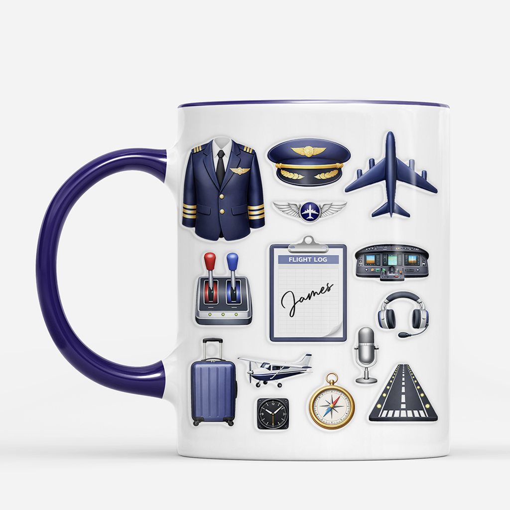 8285MUK2 3d printing effect personalised pilot coffee mug_ for him 8285mcfnb