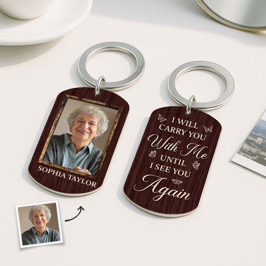 8291JUK2 personalised metal memorial keyring with photo_ for loss of dadmum 8291jtqza_998b6528 f23c 4833 8bd0 2f6500ad9e1e