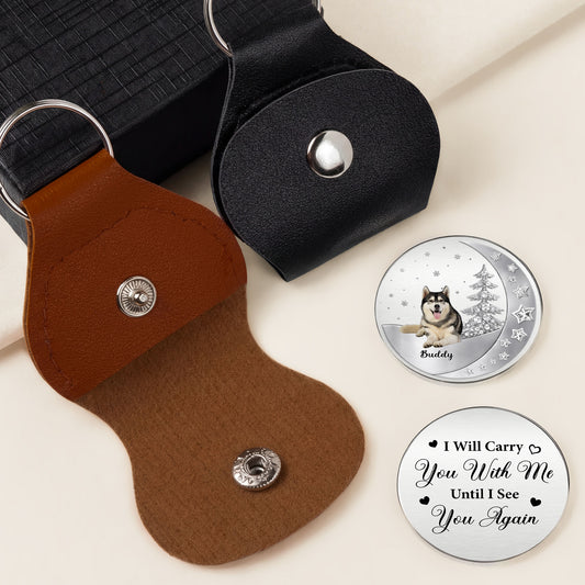 8297AUK1 personalised dog memorial leather pocket hug with photo 8297aj8vcc_2