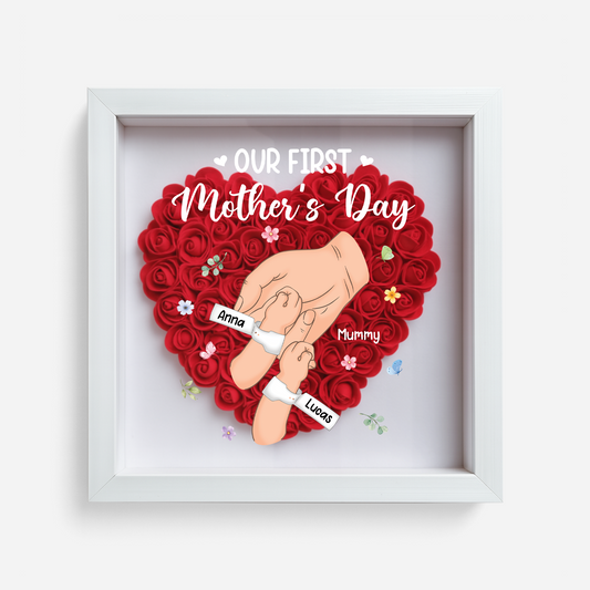8308OUK1 personalised our first mothers day flower shadow box for mumdad 8308otewa_80166902 bd6c 47c9 bb67 13ce90d15b6b