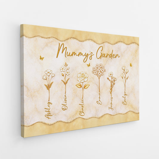8319CUK2 3d printing effect personalised grandmas garden canvas for mothers day 8319ccyaa