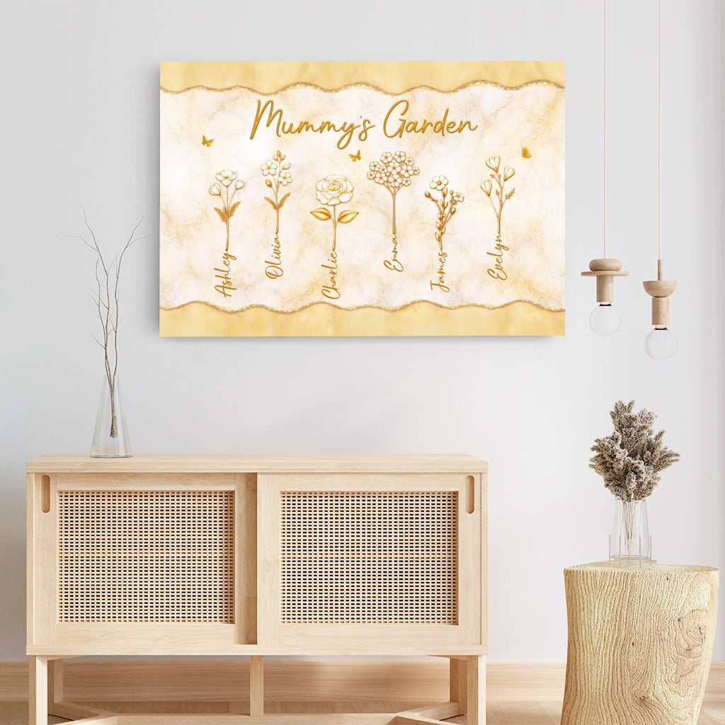 8319CUK3 3d printing effect personalised grandmas garden canvas for mothers day 8319ccyaa