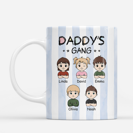8322MUK1 personalised striped coffee mug with kids names for mumdad 8322mtx5b