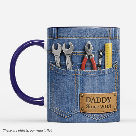 8327MUK2 3d printing effect personalised father since mug for dadgrandad 8327msftb