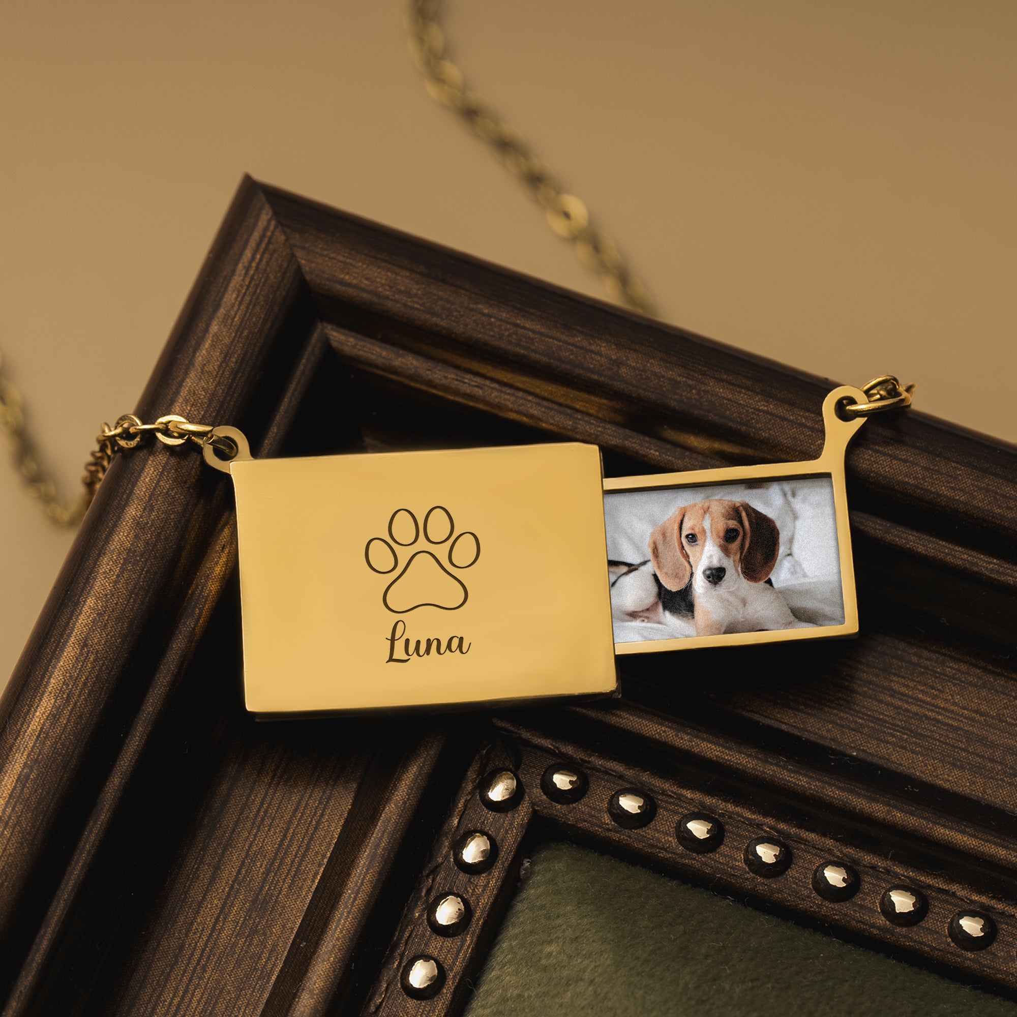 8334JUK2 personalised envelope necklace with pet picture_ for dogcat lovers 8334j8p5d