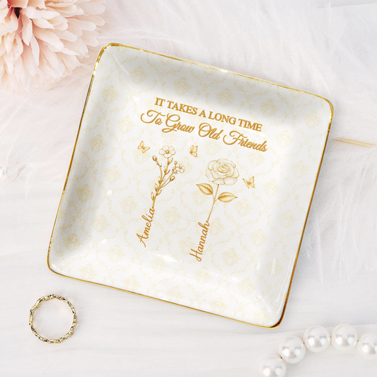 83362UK2 3d printing effect personalised jewellery dish for old friends 83362sfzf