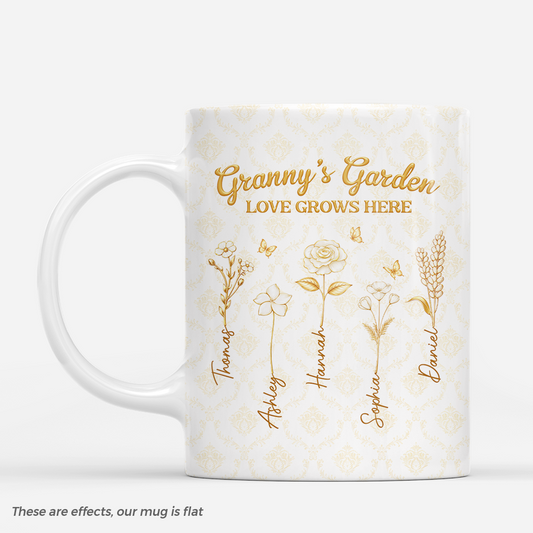 8338MUK1 3d printing effect personalised grandmas garden love grows here coffee mug 8338msxza
