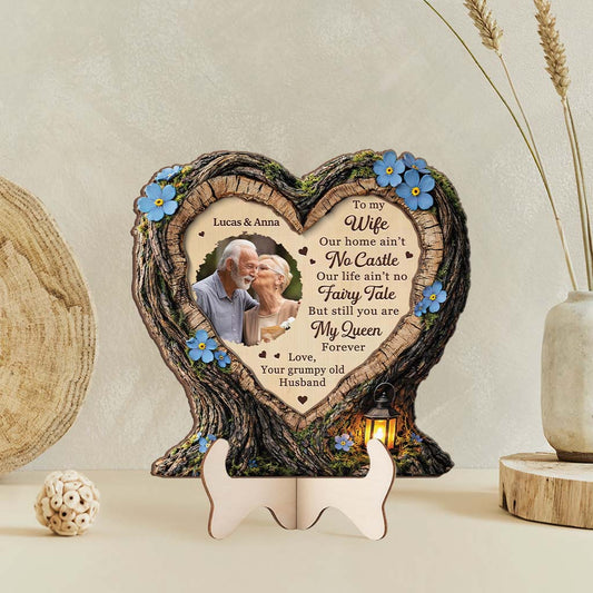 8345QUS2 3d printing effect personalized wooden photo plaque_ gifts for old couples 8345qsqtg