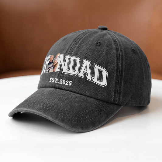 8347AUK2 personalised dad est washed cotton cap with photo for dadgrandad 8347aj3qza