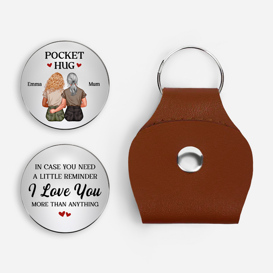 8348AUK1 personalised i love you leather pocket hug token for mumgrandma 8348aj8kca