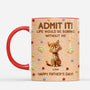 8349MUK2 3d printing effect personalised happy fathers day mug for cat dad 8349mcqnd