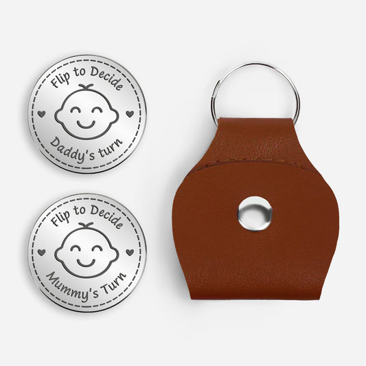 8355AUK1 personalised new parents decision coin pocket hug for mum and dad 8355ajspag