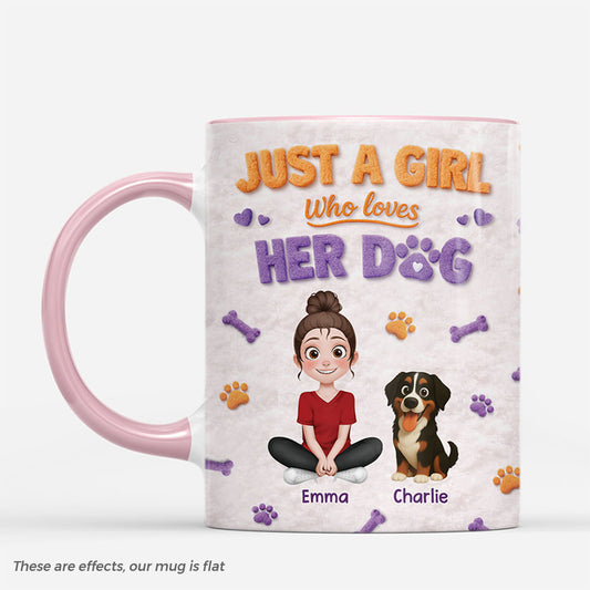 8360MUK1 3d printing effect personalised just a girl and her dog mug for dog owners 8360mtptc_abfb0111 027c 4c3e a550 7f81839cec05