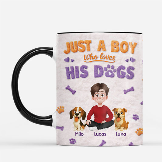 8360MUK2 3d printing effect personalised just a girl and her dog mug for dog owners 8360mtptc