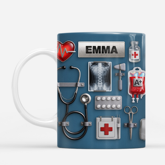 8364MUK2 3d printing effect personalised doctor coffee mug for doctors 8364m6fwa