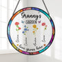 8376UUK1 personalised glass mummygrandmas garden suncatcher 8376ucx5a