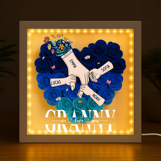 8391OUK2 personalised mum we love you flower shadow box for mumgrandma 8391o6p5a