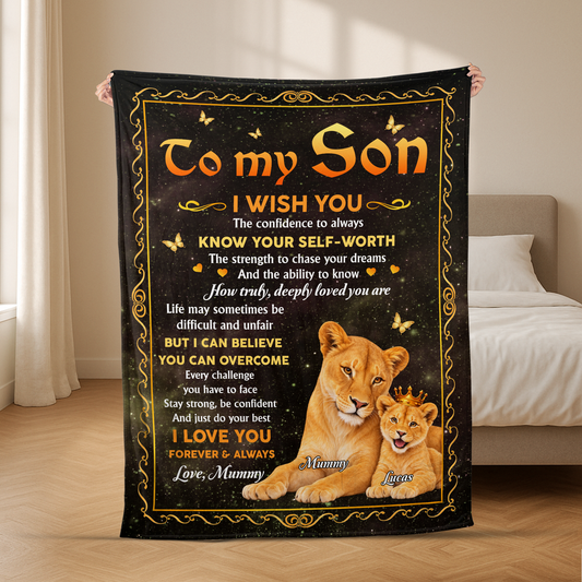 8397BUK2 personalised to my daughter lion fleece blanket for daughterson 8397b8fwk