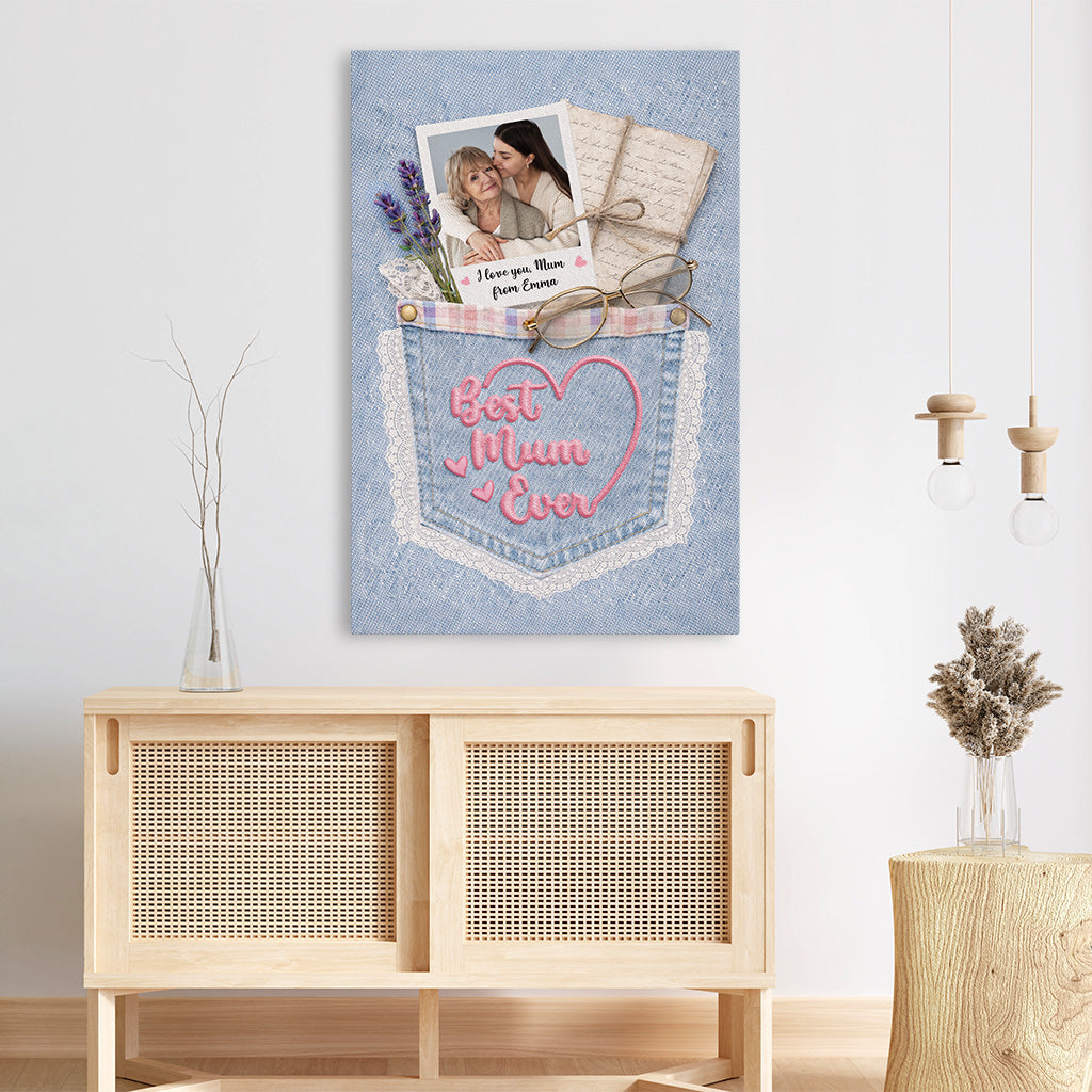 8412CUK3 3d printing effect personalised best mum ever photo canvas for mumgrandma 8412cnlna