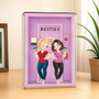 8418RUK2 3d printing effect personalised besties rectangle acrylic plaque for friends 8418rcecf
