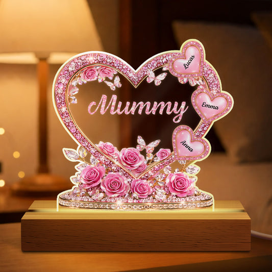 8422LUK1 3d printing effect personalised heart shaped night light_ for mumgrandma 8422lcvwa