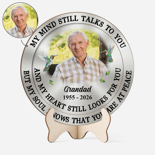 8426QUK1 personalised hummingbird memorial wooden plaque for grannygrandad 8426qcpab