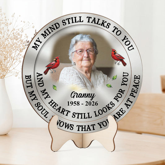 8426QUK2 personalised hummingbird memorial wooden plaque for grannygrandad 8426qcpab