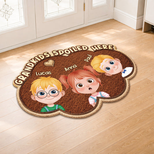8432AUS2 custom shaped doormat grandkids spoiled here gift for grandparents 8432adtkta