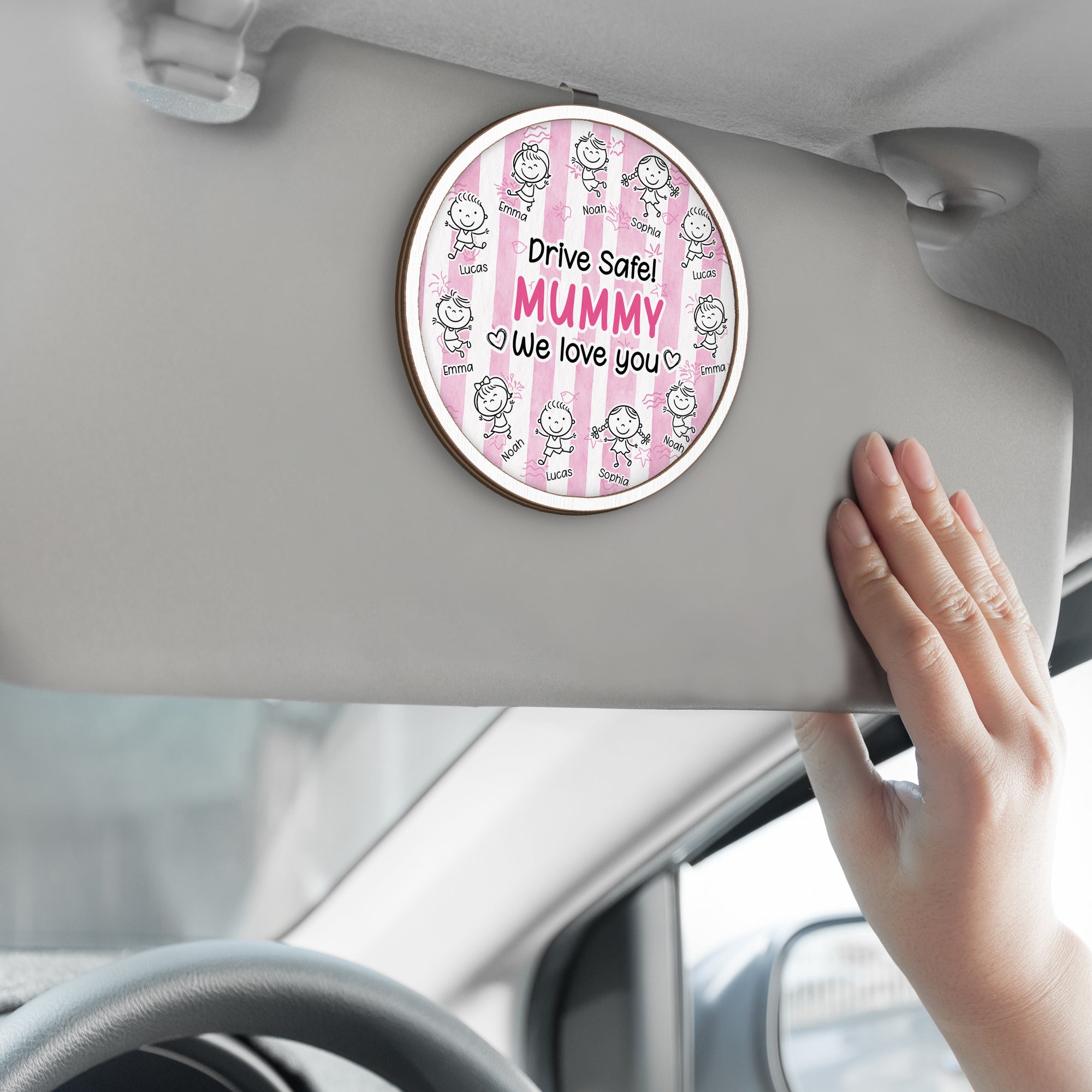 8433GUK2 personalised drive safe car visor clip for dadmum 8433gtyeb
