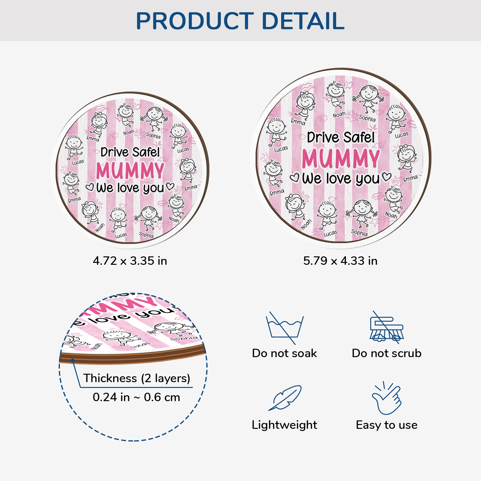 8433GUK4 personalised drive safe car visor clip for dadmum 8433gtyeb