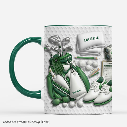 8437MUK1 3d printing effect personalised golf coffee mug for him 8437mf8bb