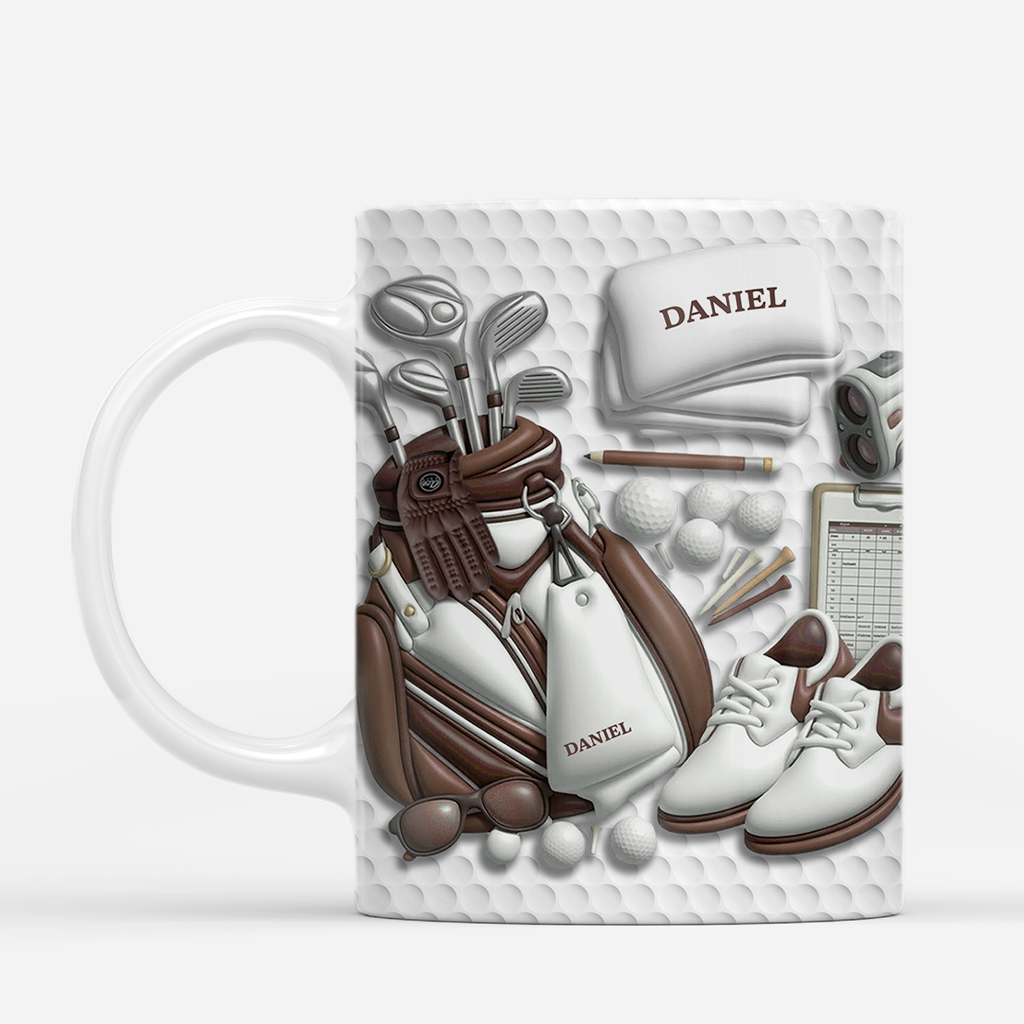8437MUK2 3d printing effect personalised golf coffee mug for him 8437mf8bb