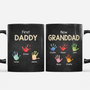 8456MUK1 personalised first dad now grandad handprint coffee mug 8456mtktb