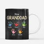 8456MUK3 personalised first dad now grandad handprint coffee mug 8456mtktb_683beb09 6810 4fec a97c 828d768ab0d3