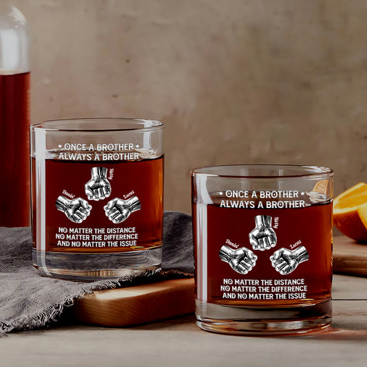 8466IUK2 3d printing effect personalised once a brother always a brother whisky glass 8466iclab
