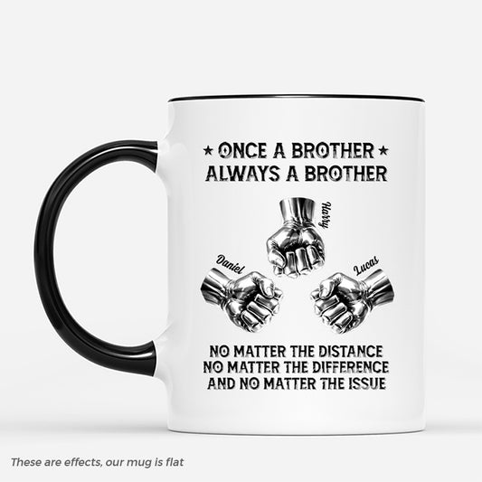 8466MUK1 3d printing effect personalised once a brother always a brother mug 8466mclab