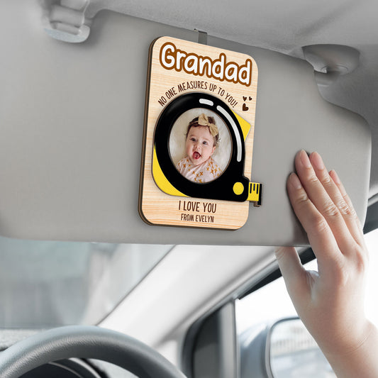 8473GUK1 personalised no one measures up to you dad_grandad photo car visor clip_ 8473g6vlb_2
