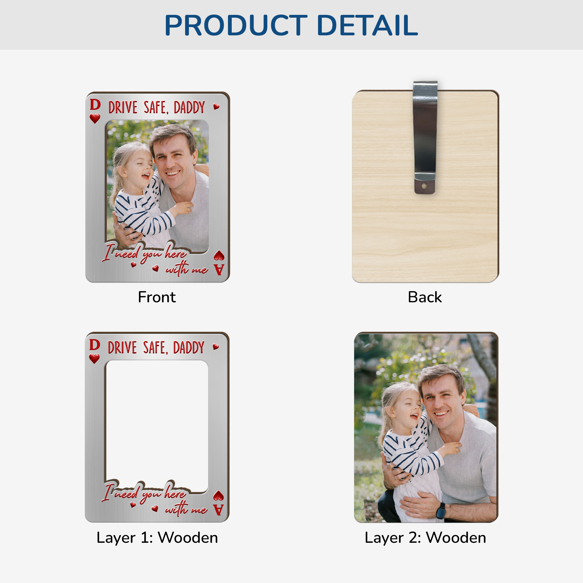 8475GUK3 personalised drive safe photo car visor clip_ for dadmumgrandmagrandad 8475g6czb
