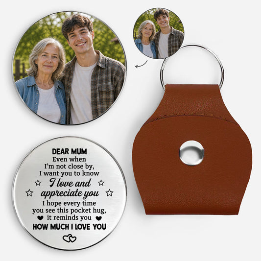 8485AUK1 personalised i love and appreciate you pocket hug token for dadmum 8485aj6ela