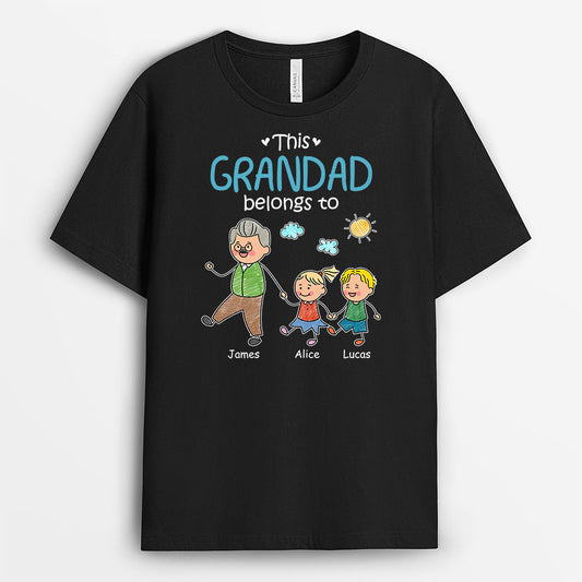 8489AUK1 personalised t shirt with kids names for grandadgrandmadadmum 8489a8d5b