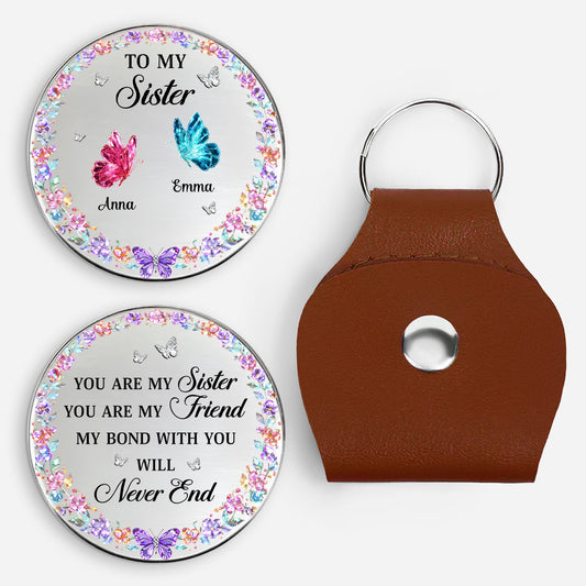 8494AUK1 personalised you are my sister you are my friend leather pocket hug 8494ajsele_84d03966 4fe2 4bb2 8aed a413b1db4f61