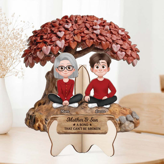 8503QUK2 personalised mother and daughter forever linked together wooden plaque 8503qslza
