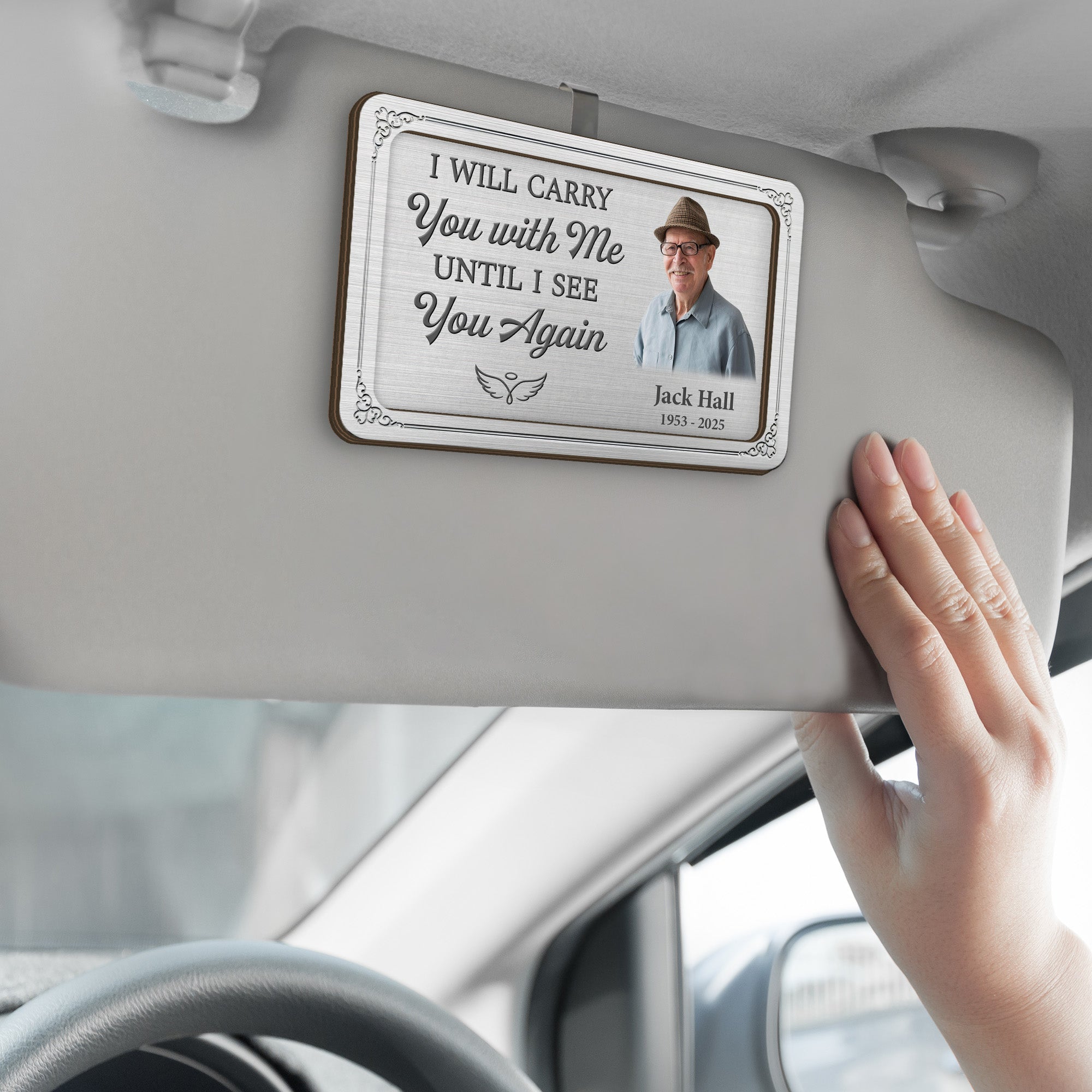 8511GUK2 personalised photo memorial car visor clip for loss of mumdad 8511gtlwa